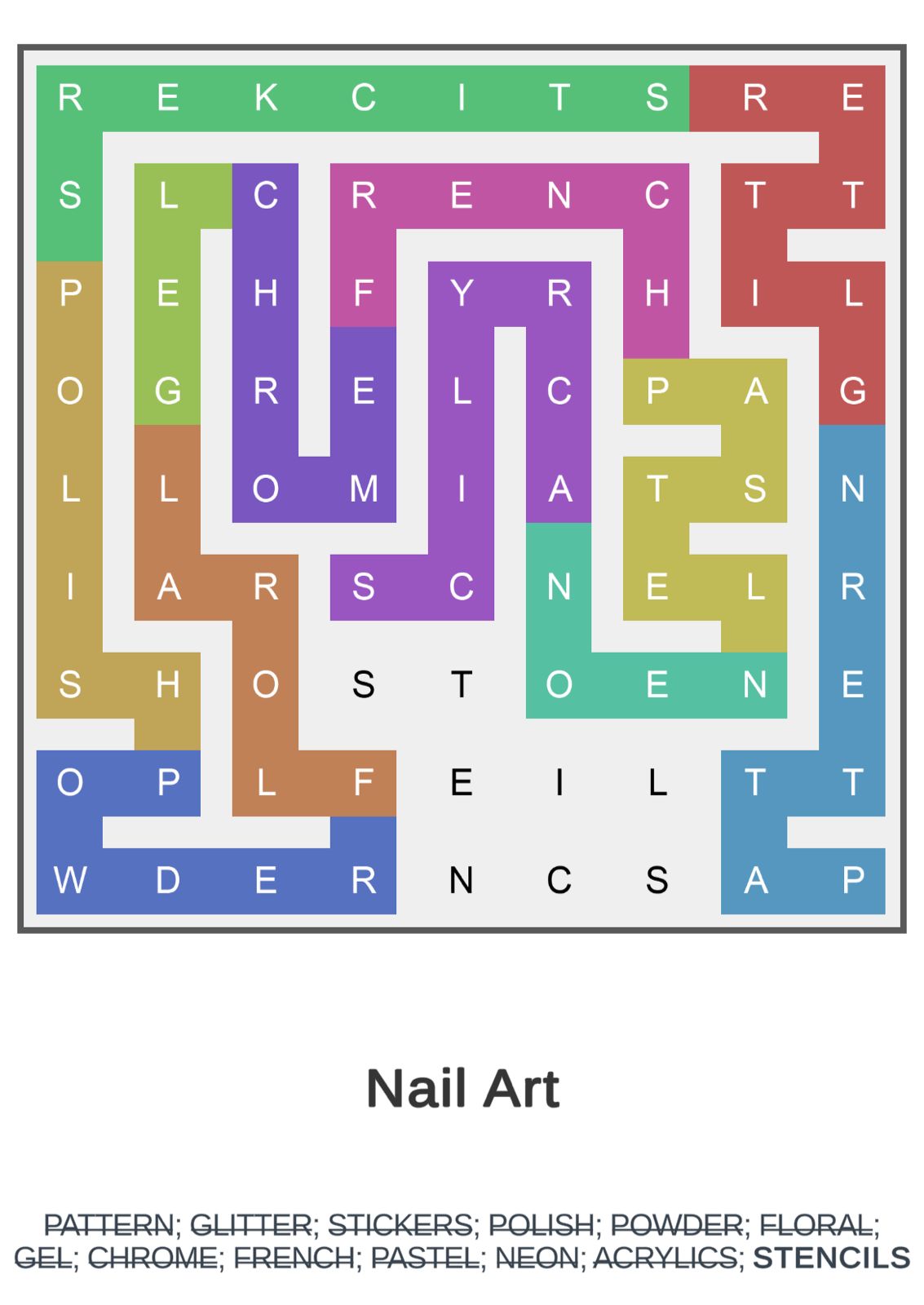 Puzzle Page Word Snake August 14 2024