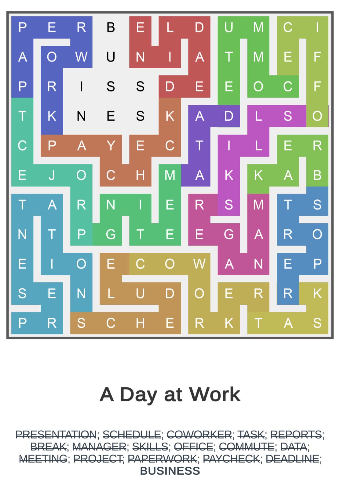 Puzzle Page Word Snake August 17 2024
