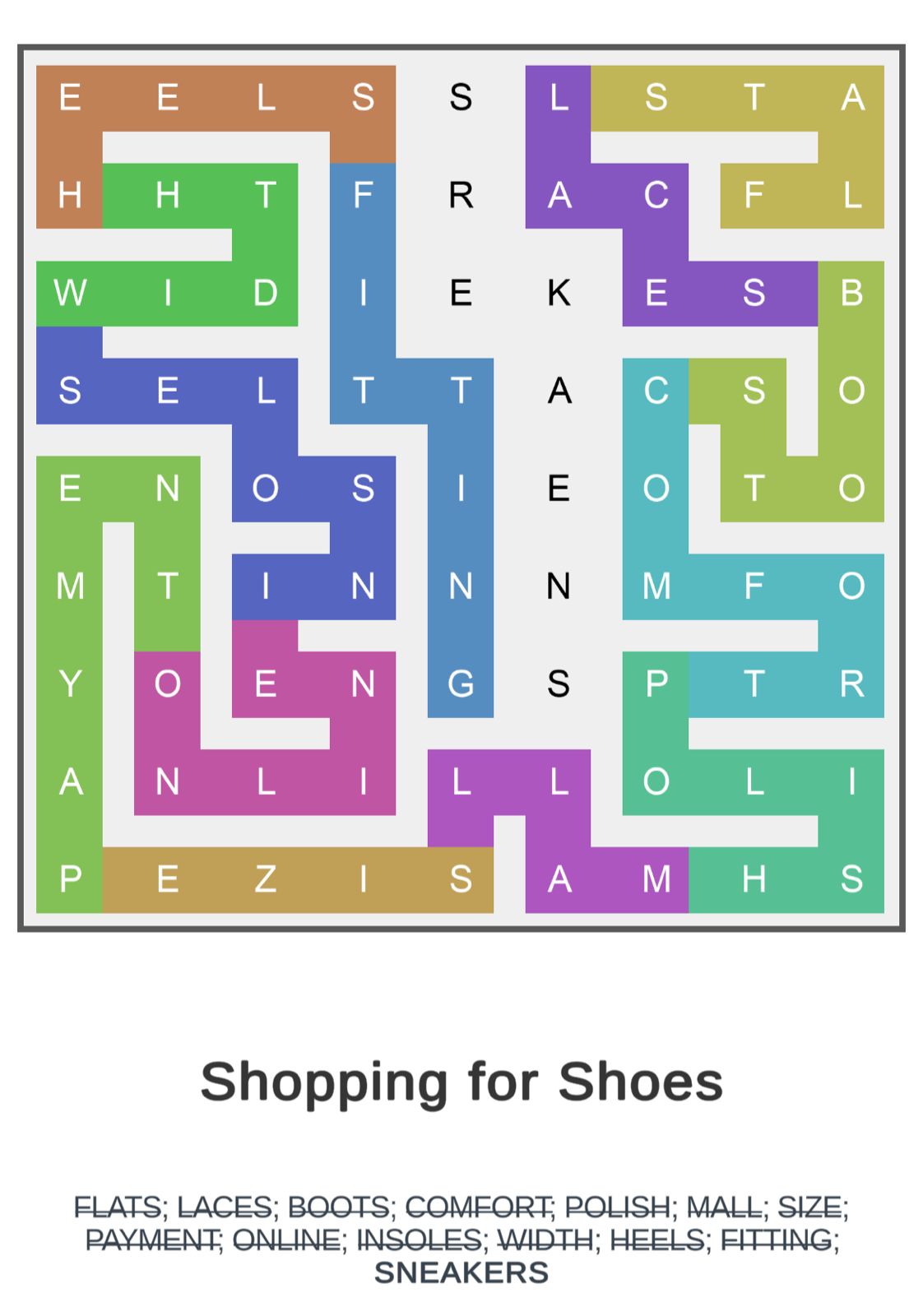 Puzzle Page Word Snake August 28 2024