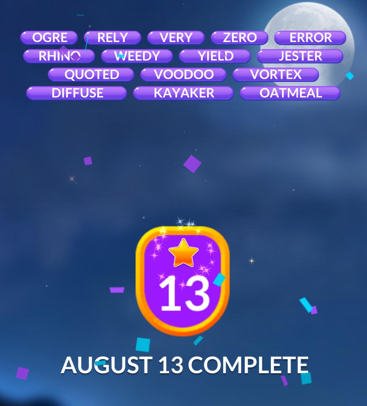 Word Stacks Daily Puzzle August 13 2024