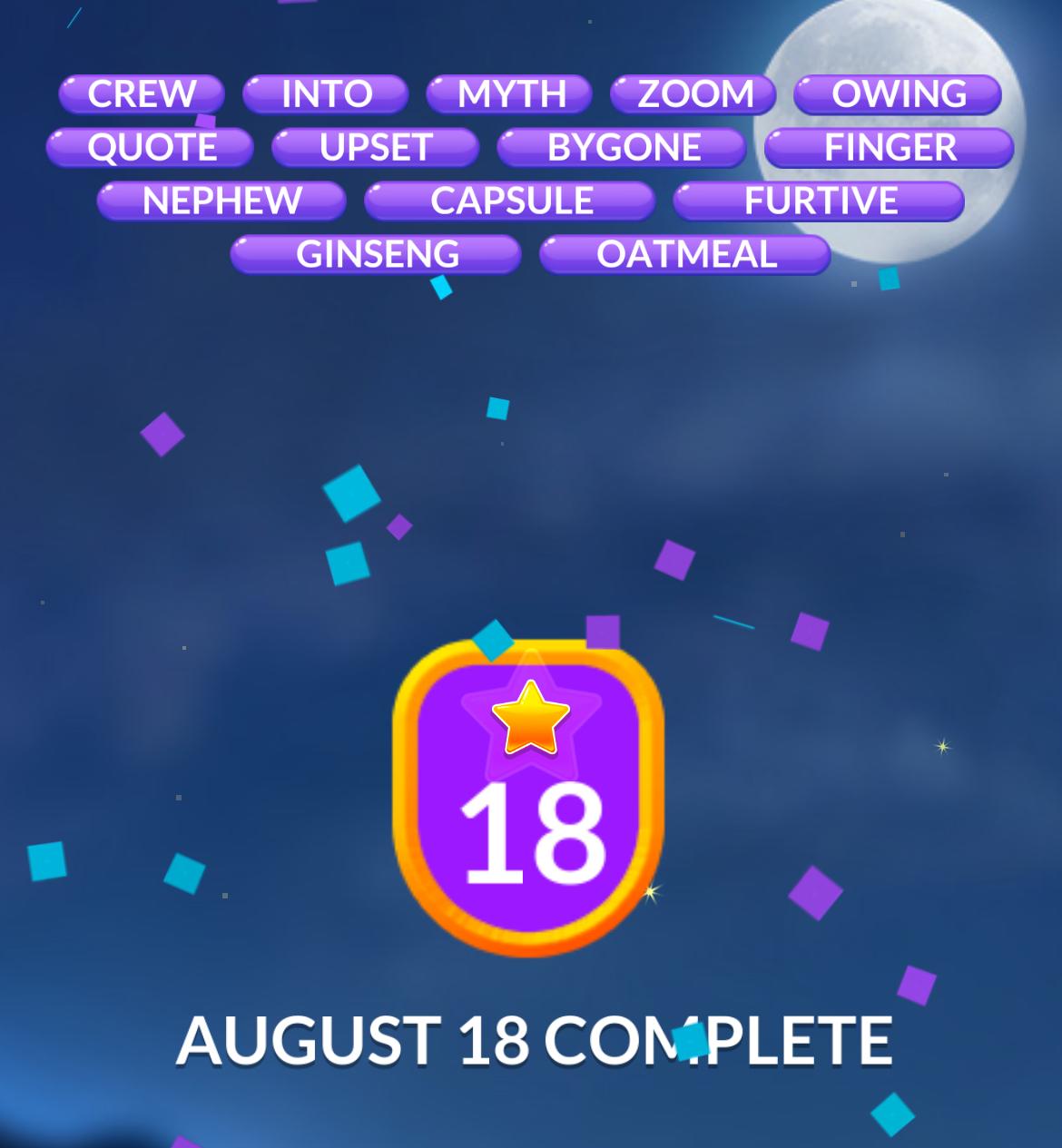 Word Stacks Daily Puzzle August 18 2024