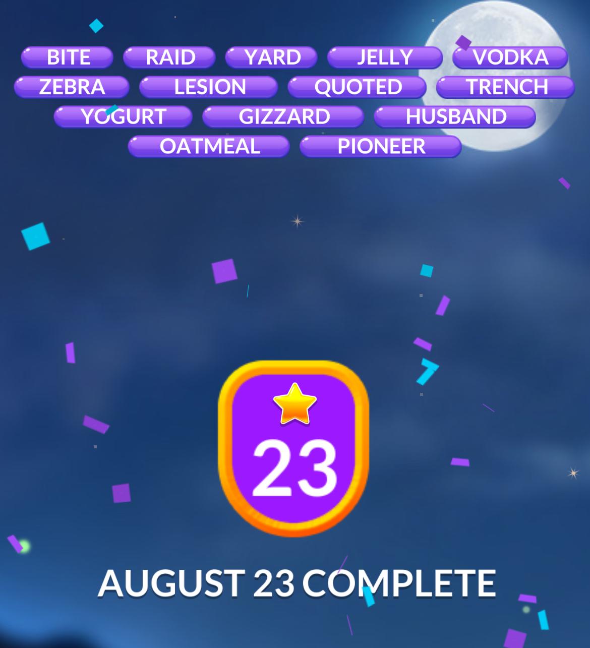 Word Stacks Daily Puzzle August 23 2024