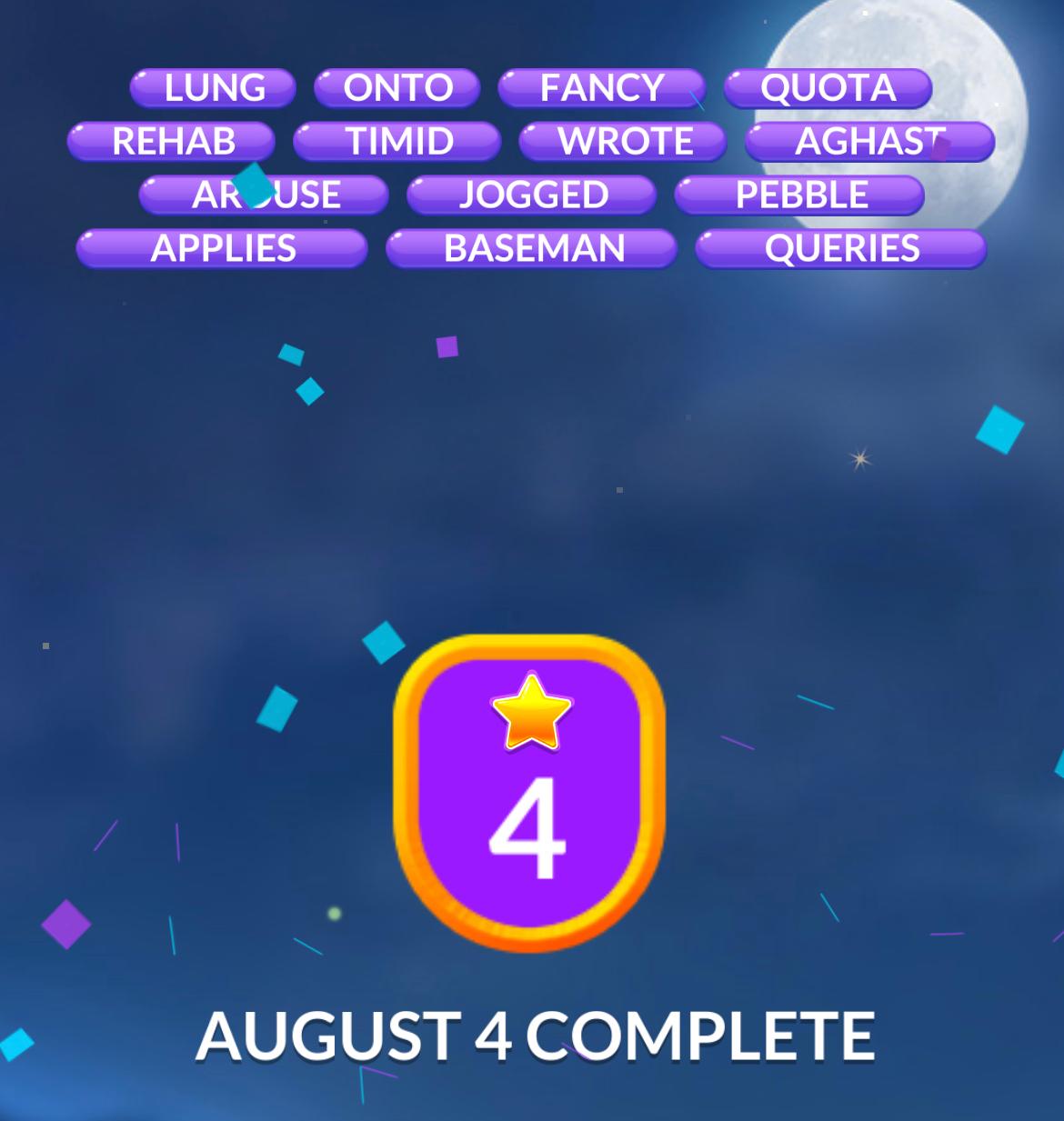 Word Stacks Daily Puzzle August 4 2024