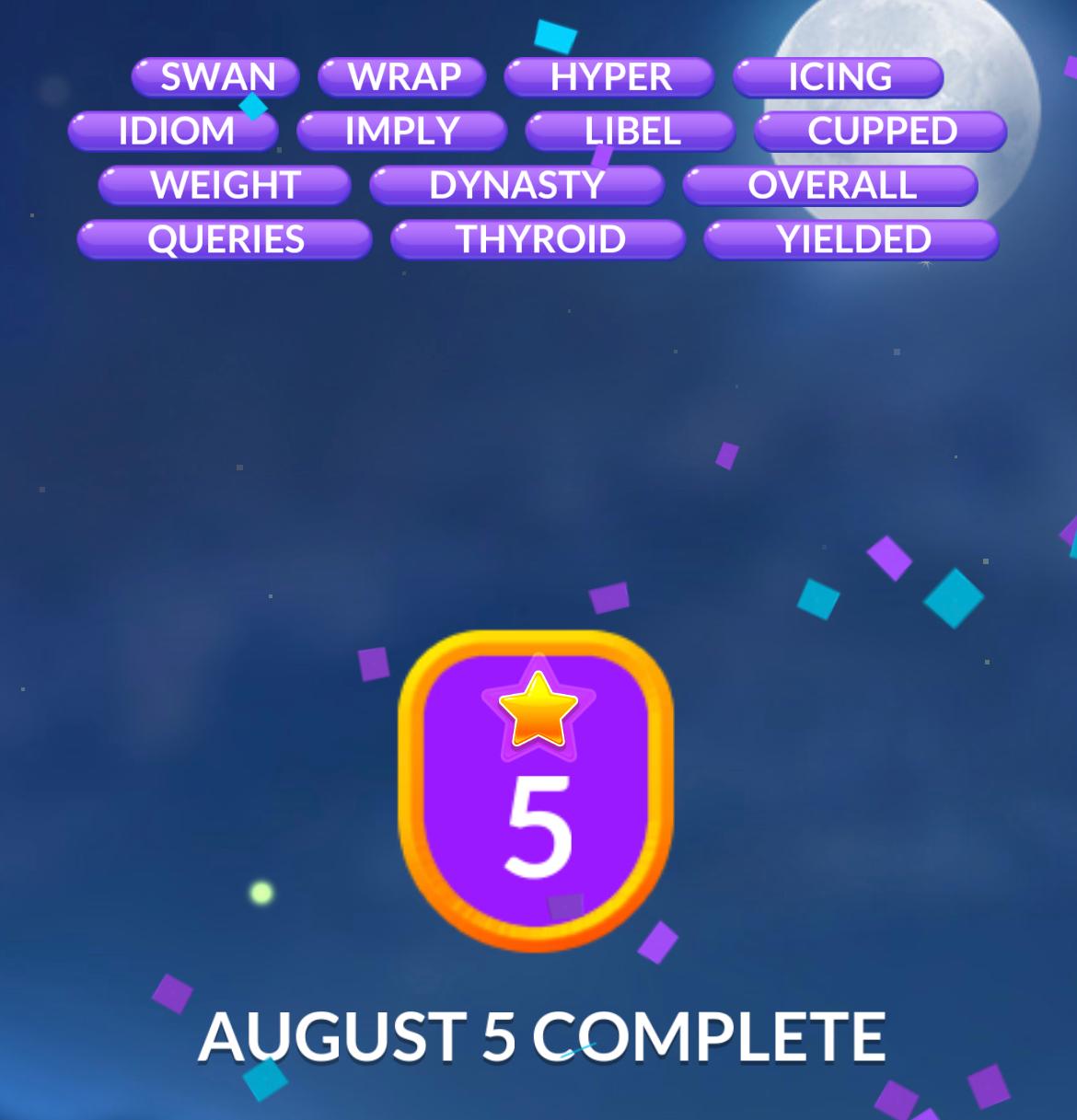 Word Stacks Daily Puzzle August 5 2024