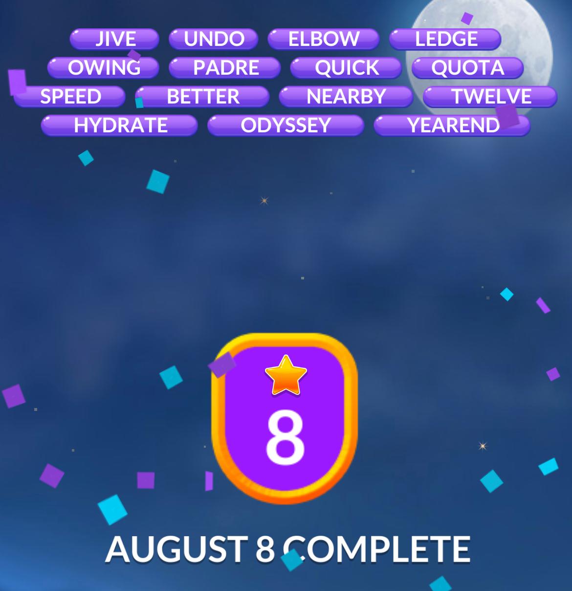 Word Stacks Daily Puzzle August 8 2024