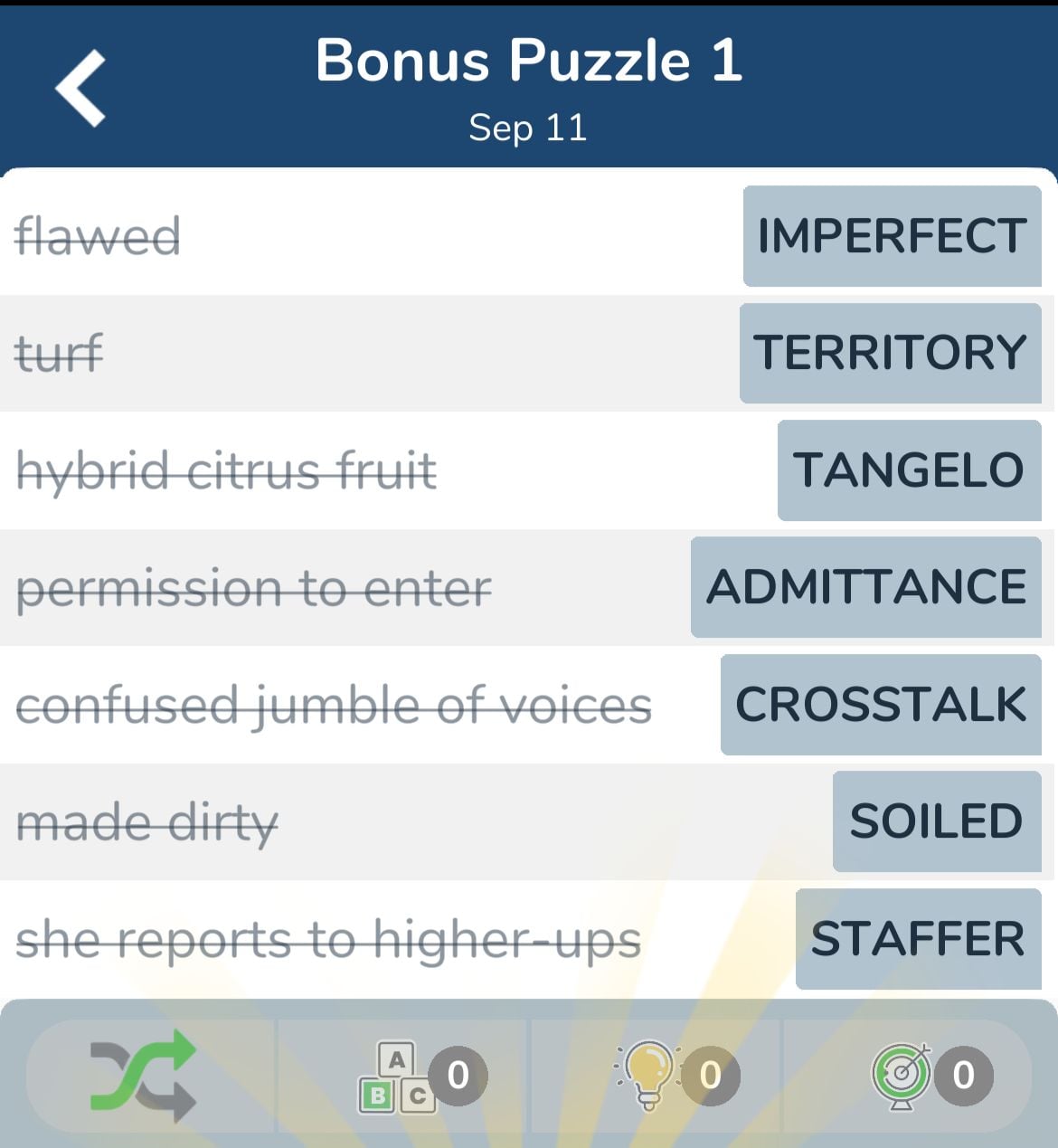 7 Little Words September 11 2024 Bonus 1