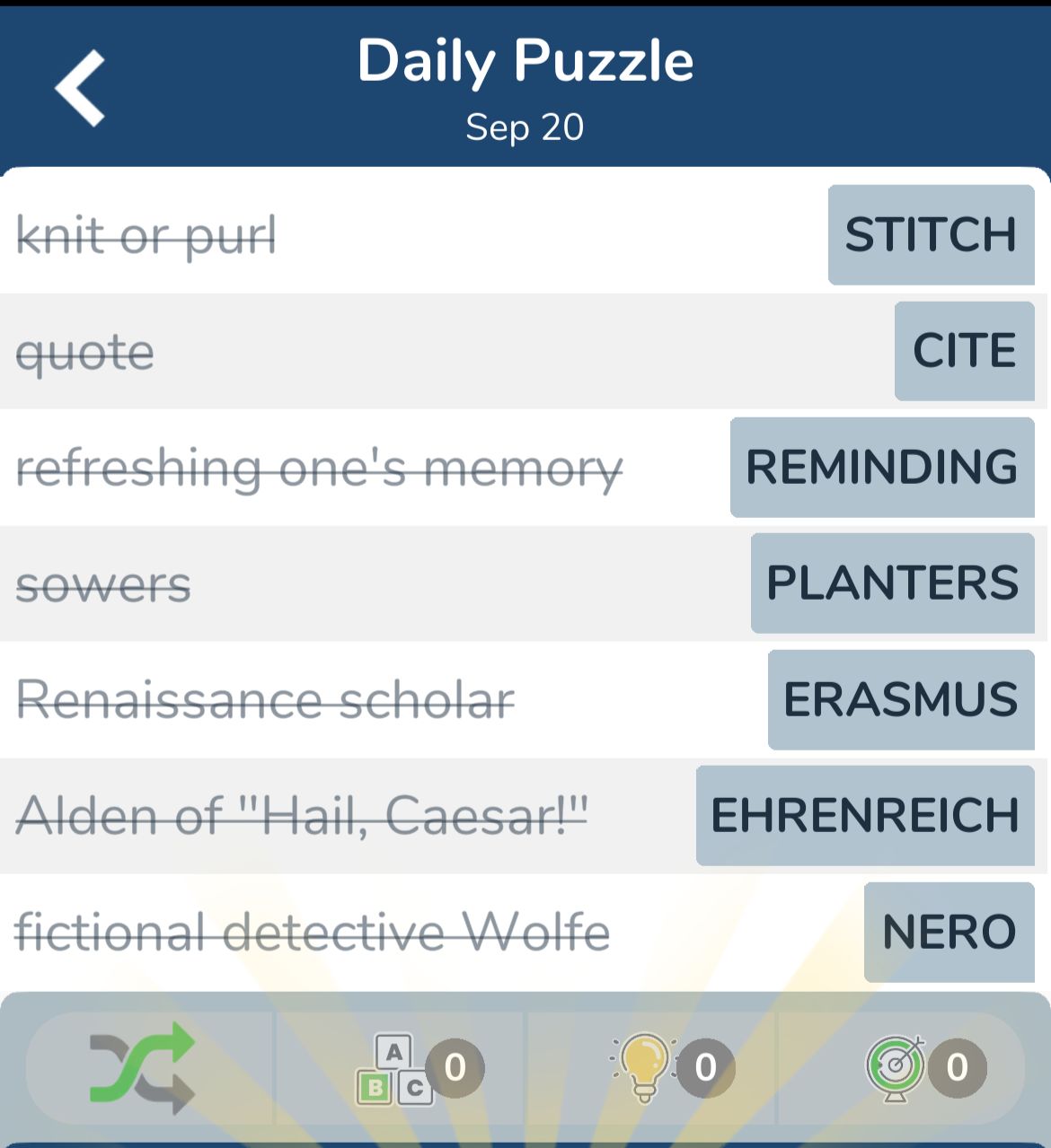 7 Little Words September 20 2024