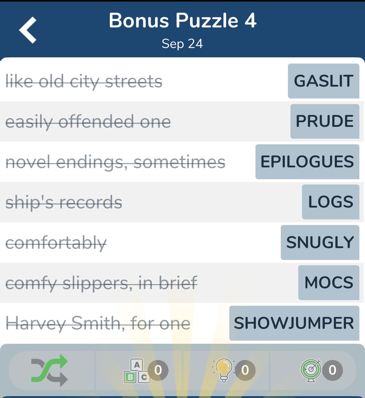 7 Little Words September 24 2024 Bonus 4