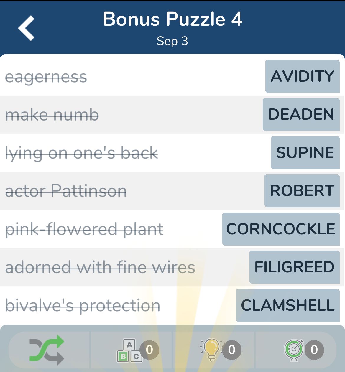 7 Little Words September 3 2024 Bonus 4