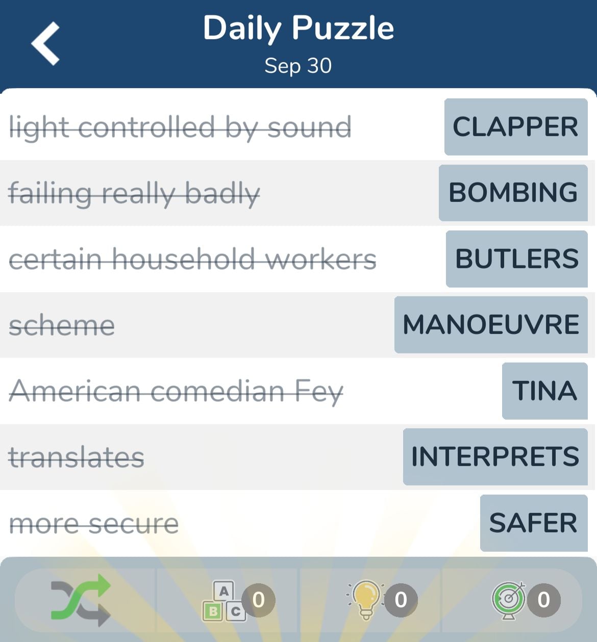 7 Little Words September 30 2024