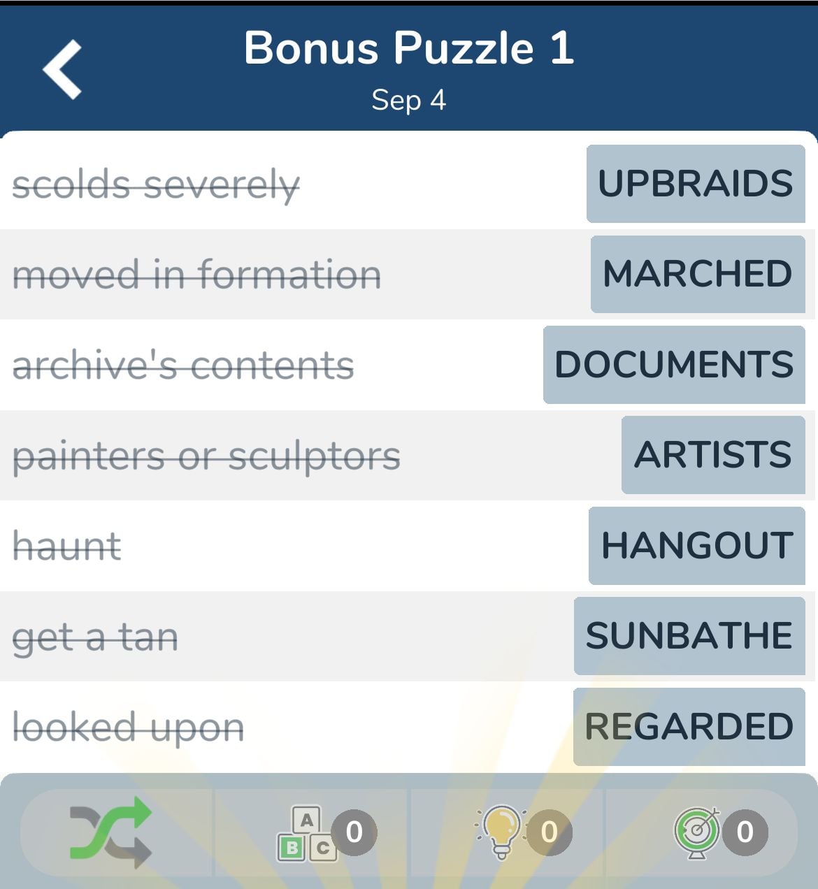 7 Little Words September 4 2024 Bonus 1