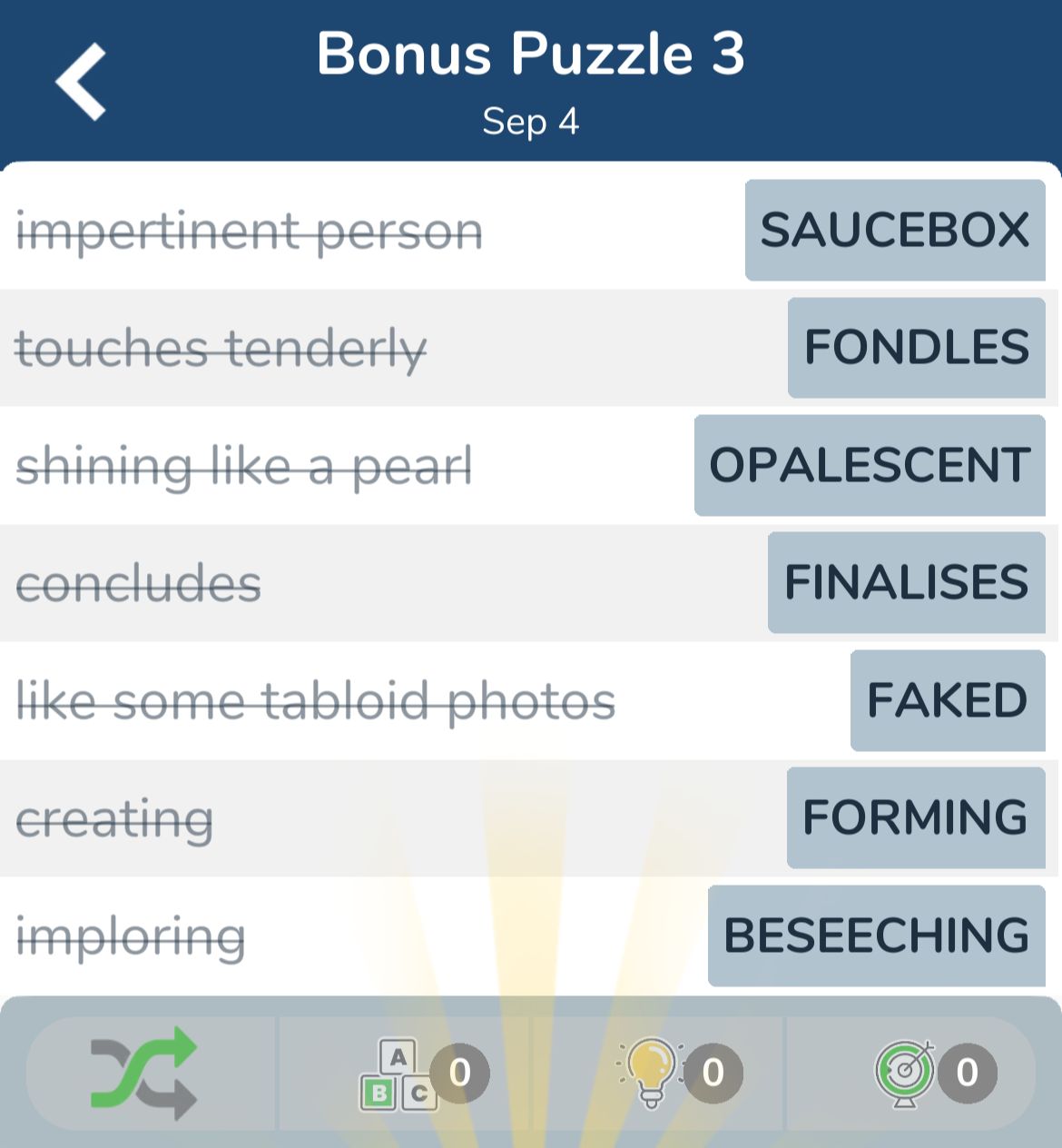7 Little Words September 4 2024 Bonus 3