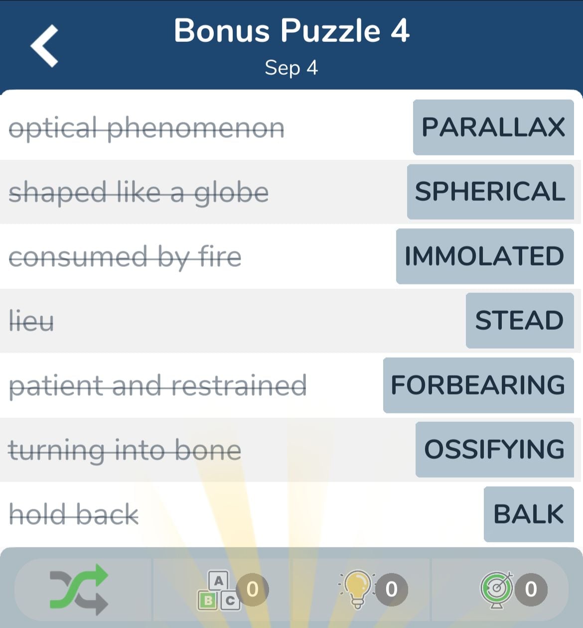 7 Little Words September 4 2024 Bonus 4