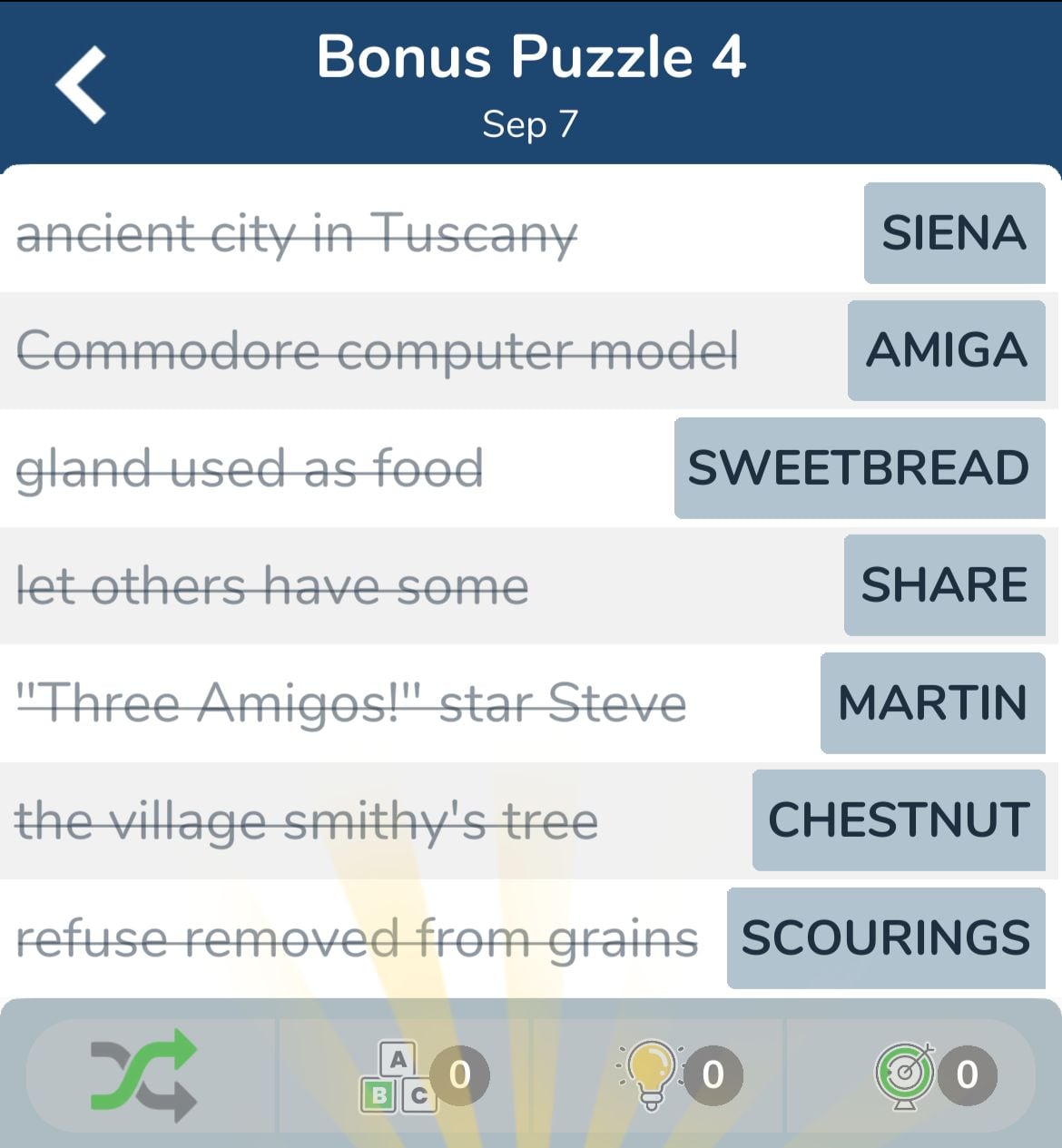 7 Little Words September 7 2024 Bonus 4