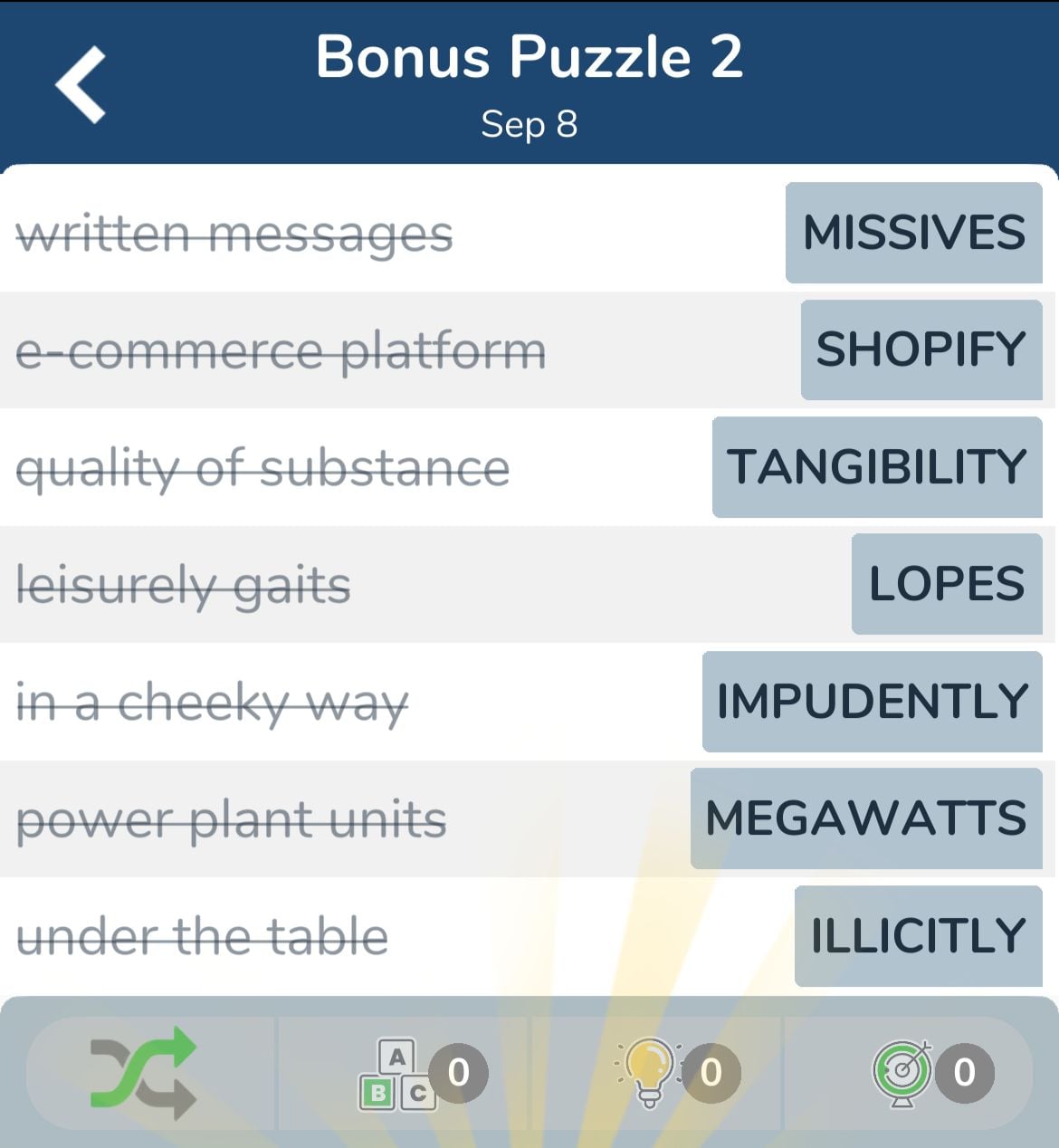 7 Little Words September 8 2024 Bonus 2