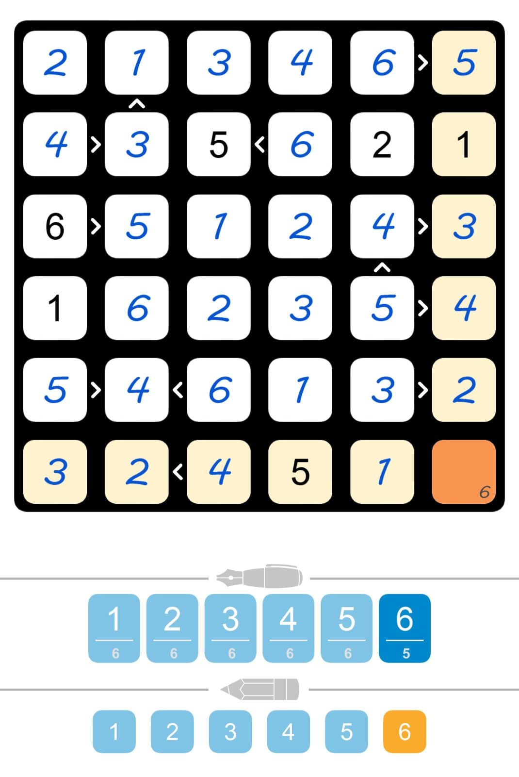 Puzzle Page Futoshiki September 20 2024
