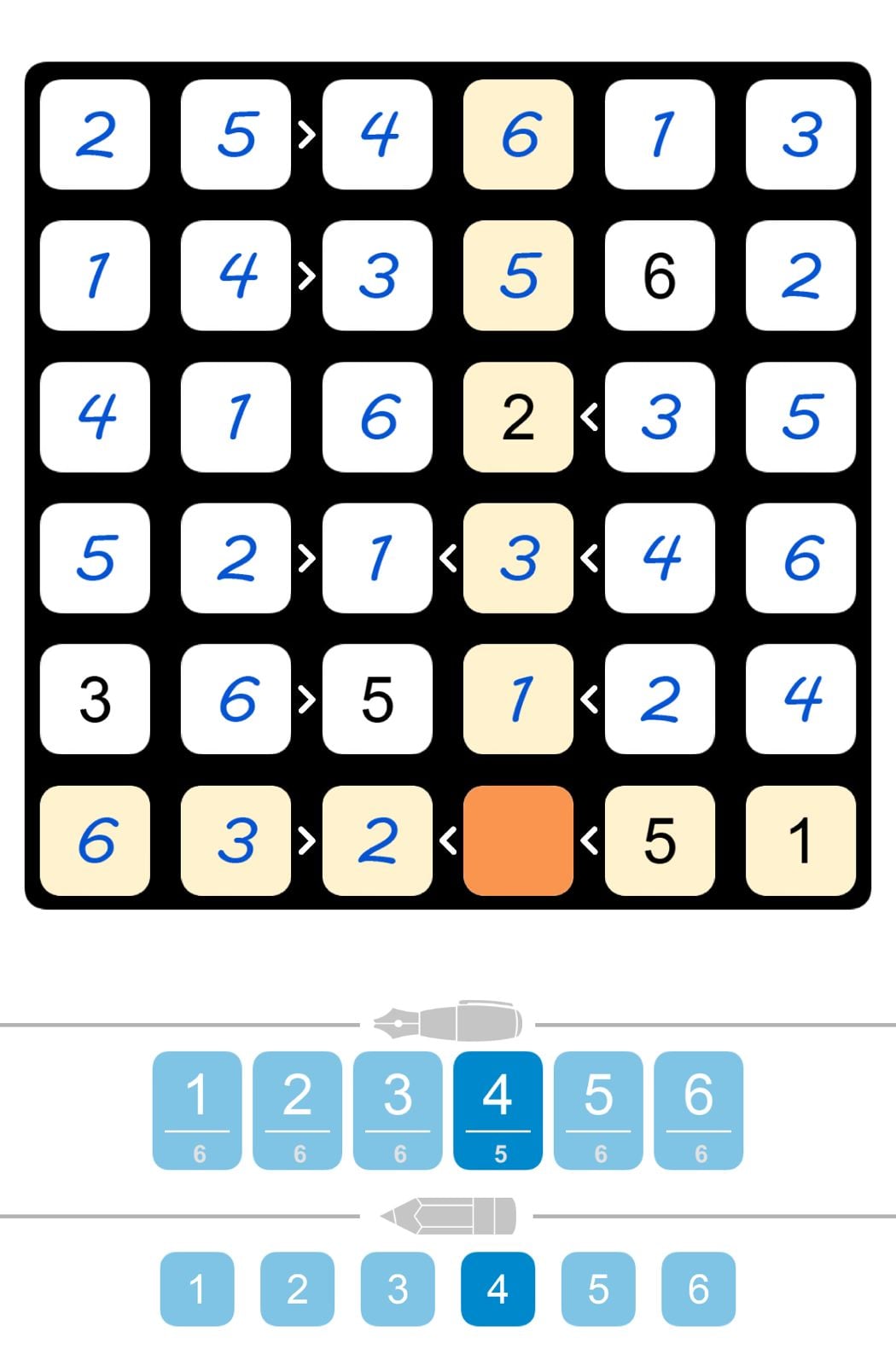 Puzzle Page Futoshiki September 6 2024