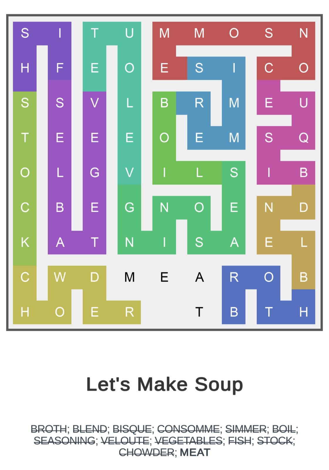 Puzzle Page Word Snake September 25 2024