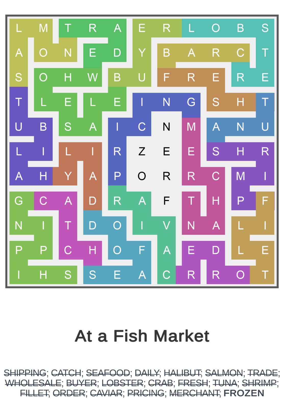 Puzzle Page Word Snake September 7 2024