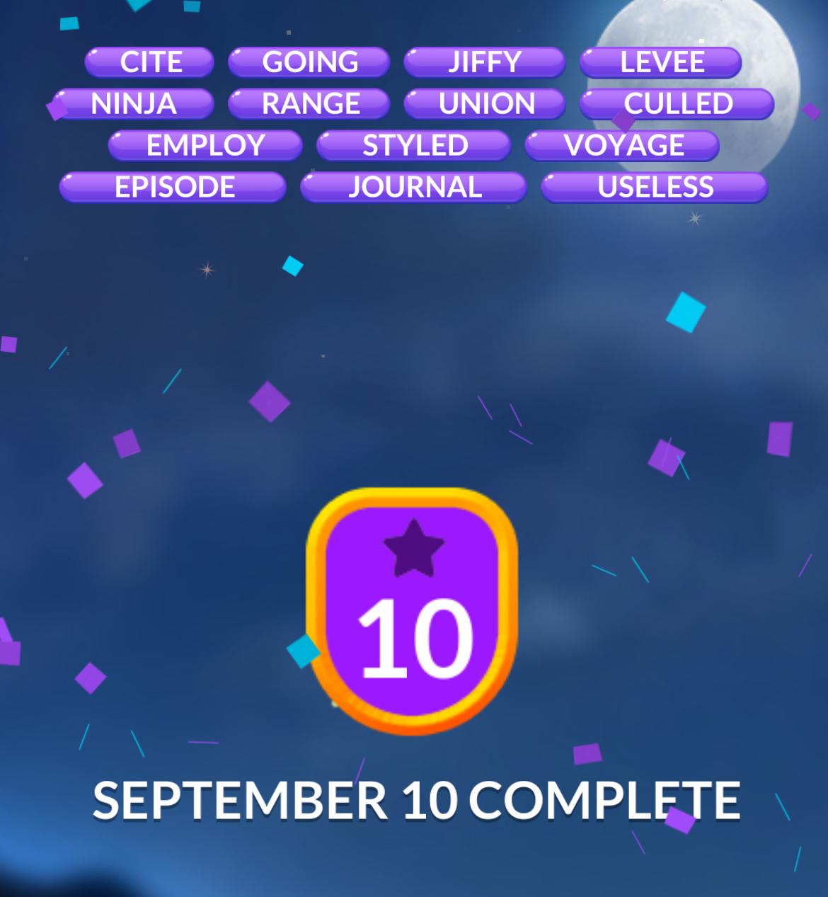 Word Stacks Daily Puzzle September 10 2024