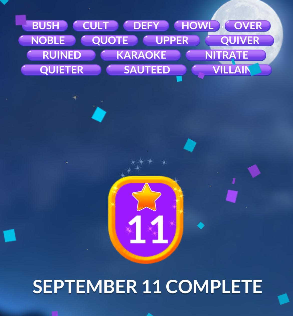 Word Stacks Daily Puzzle September 11 2024