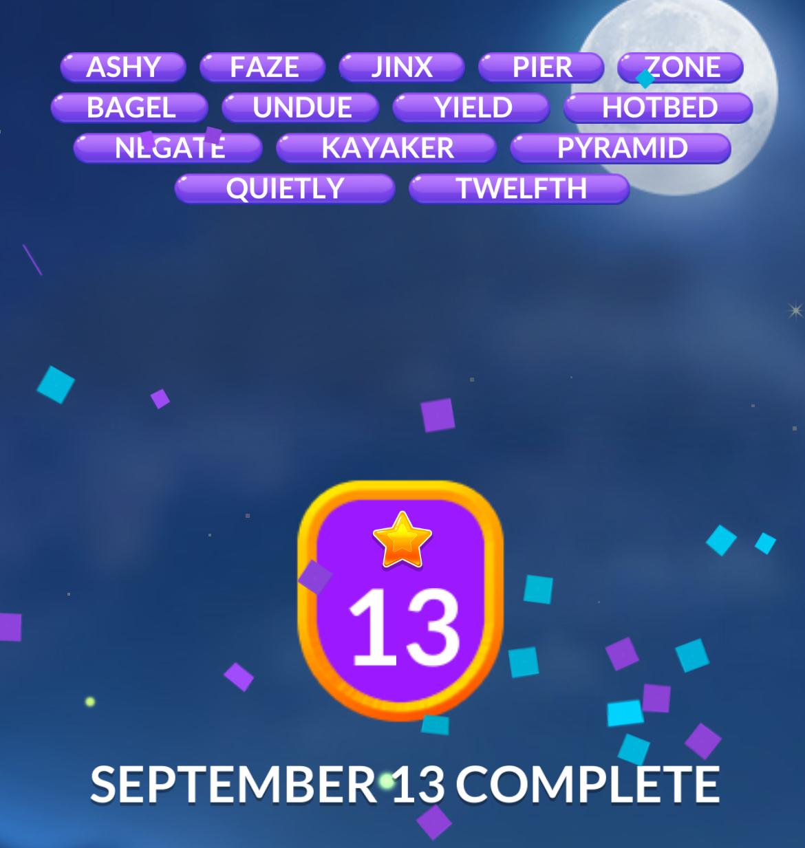 Word Stacks Daily Puzzle September 13 2024