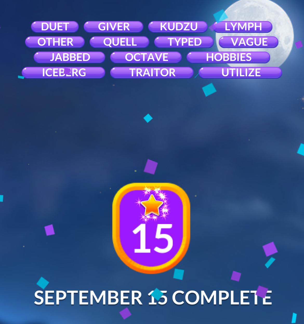 Word Stacks Daily Puzzle September 15 2024