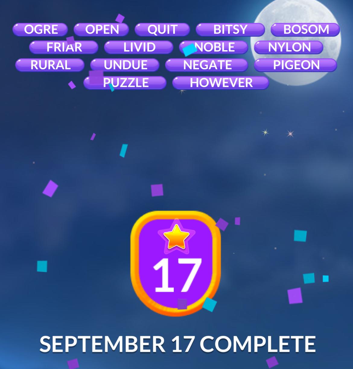 Word Stacks Daily Puzzle September 17 2024