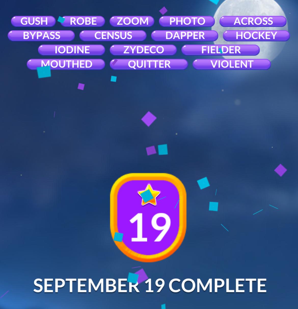 Word Stacks Daily Puzzle September 19 2024