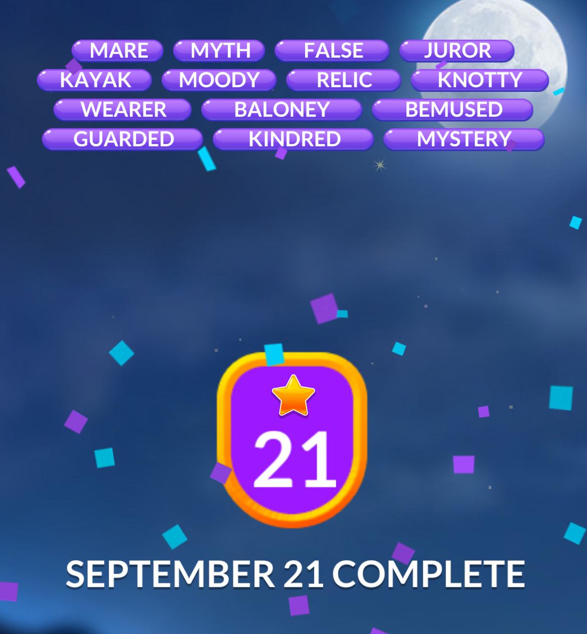 Word Stacks Daily Puzzle September 21 2024
