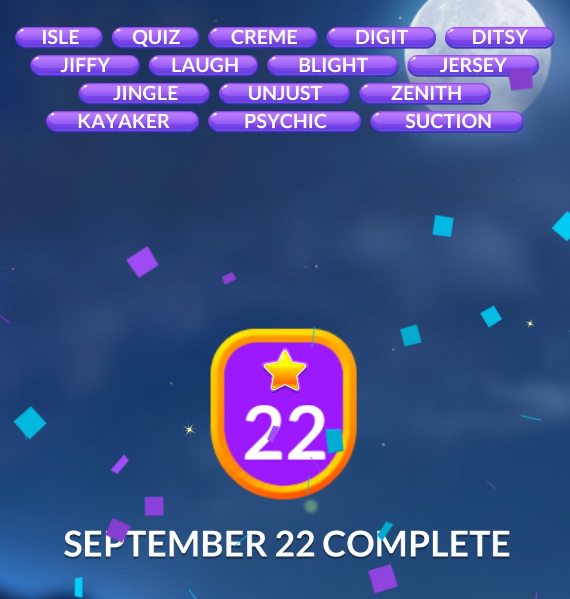 Word Stacks Daily Puzzle September 22 2024