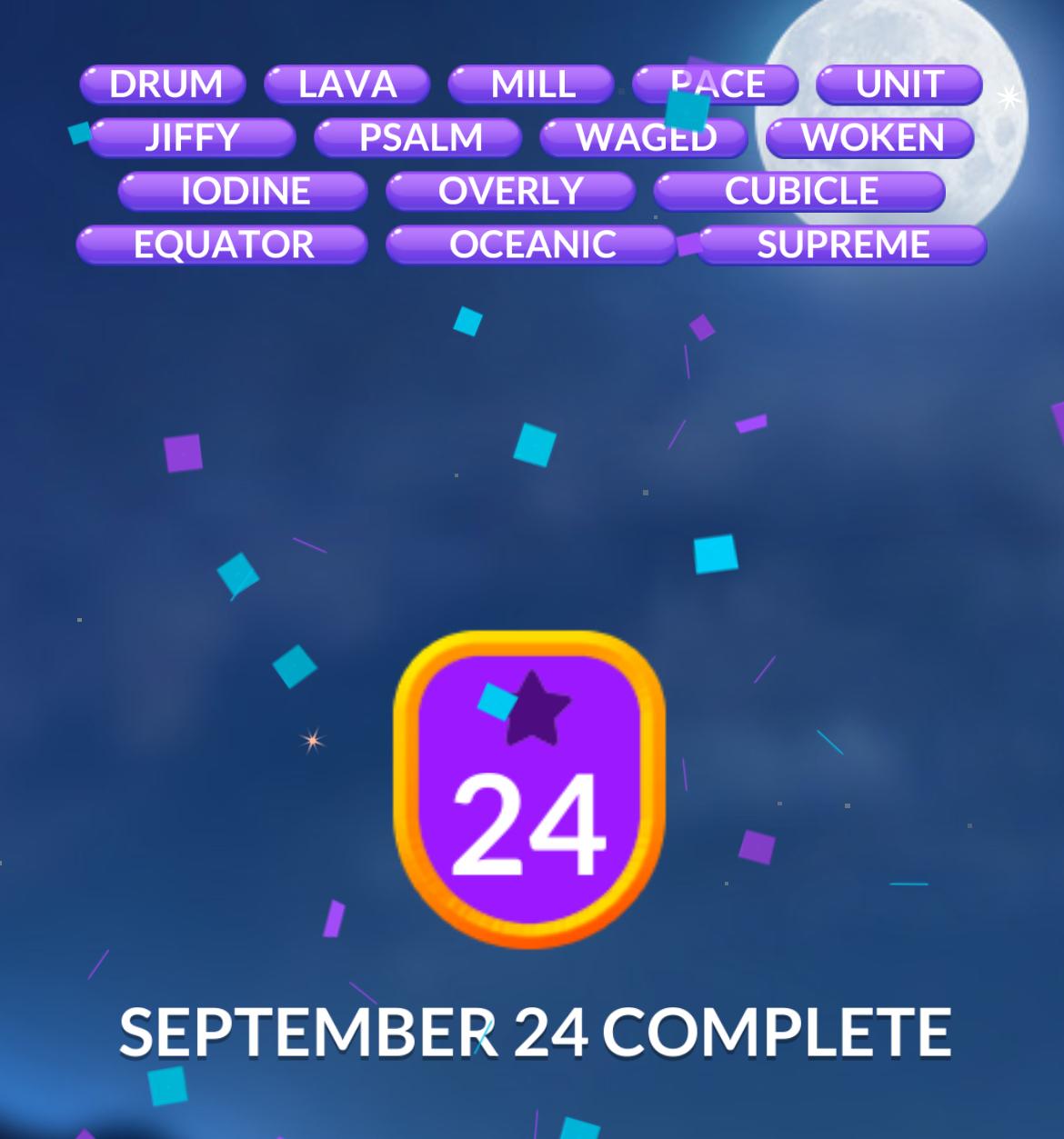 Word Stacks Daily Puzzle September 24 2024