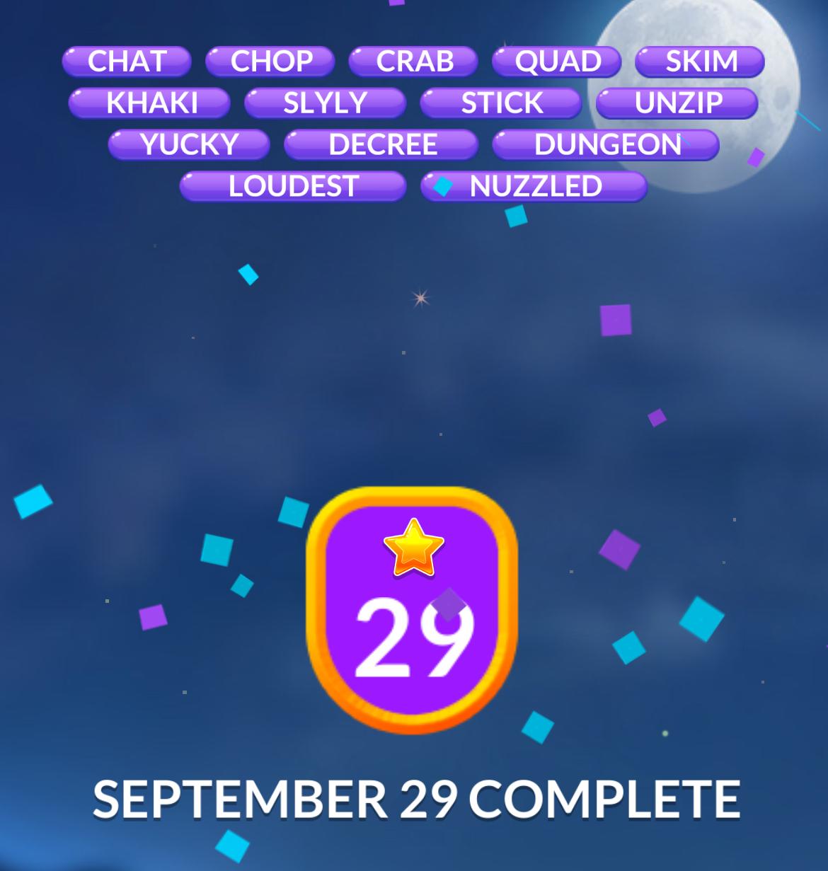 Word Stacks Daily Puzzle September 29 2024