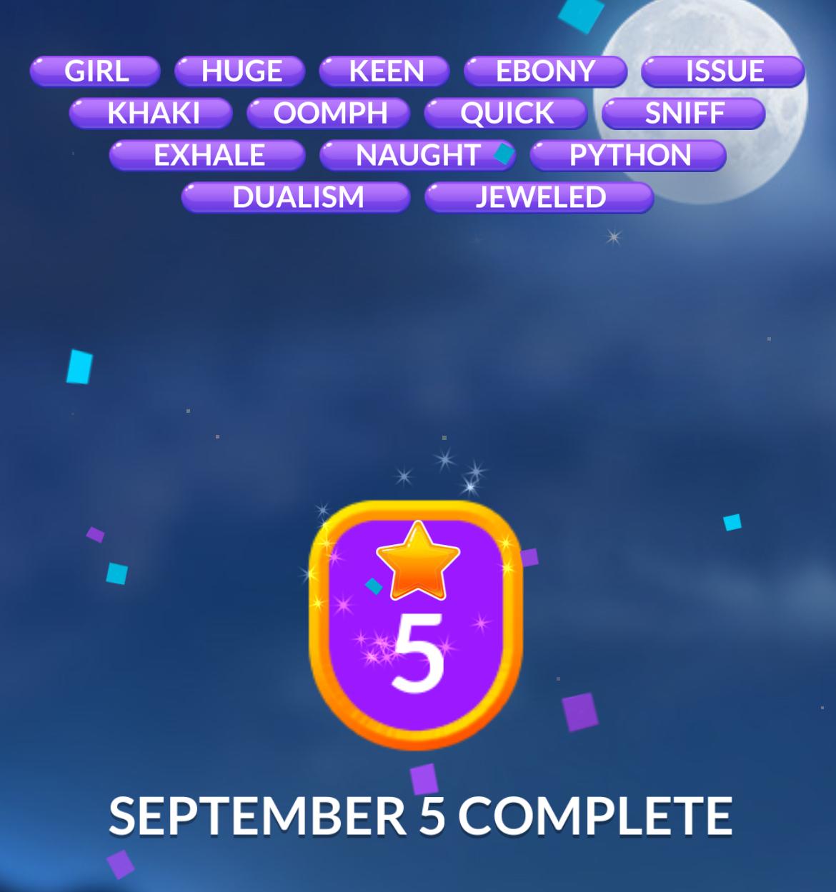 Word Stacks Daily Puzzle September 5 2024