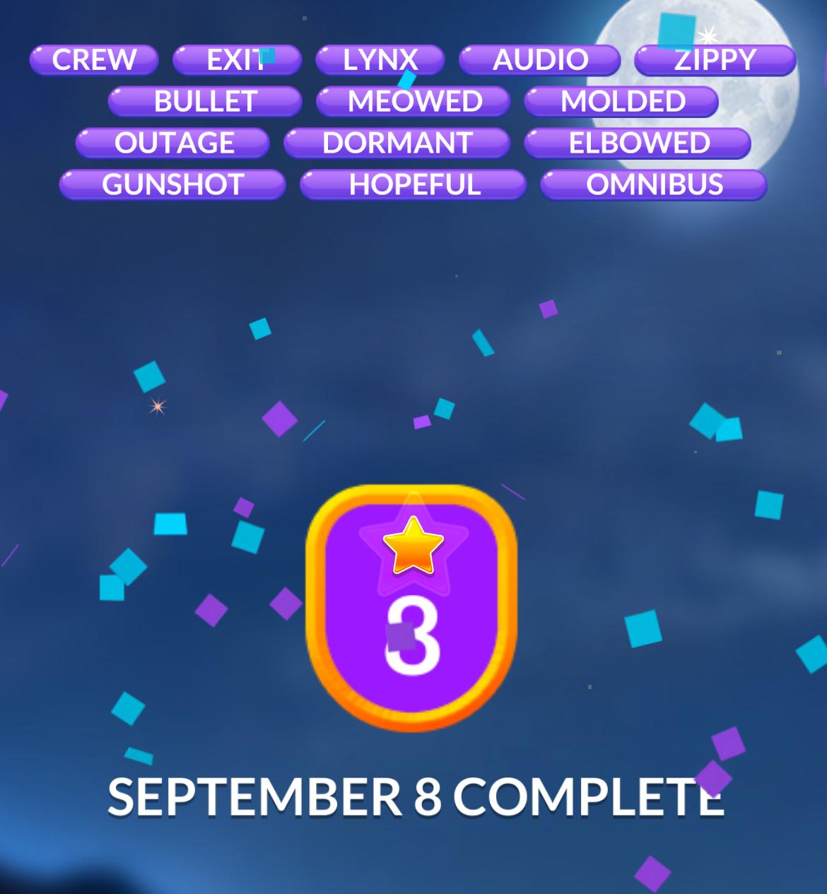 Word Stacks Daily Puzzle September 8 2024