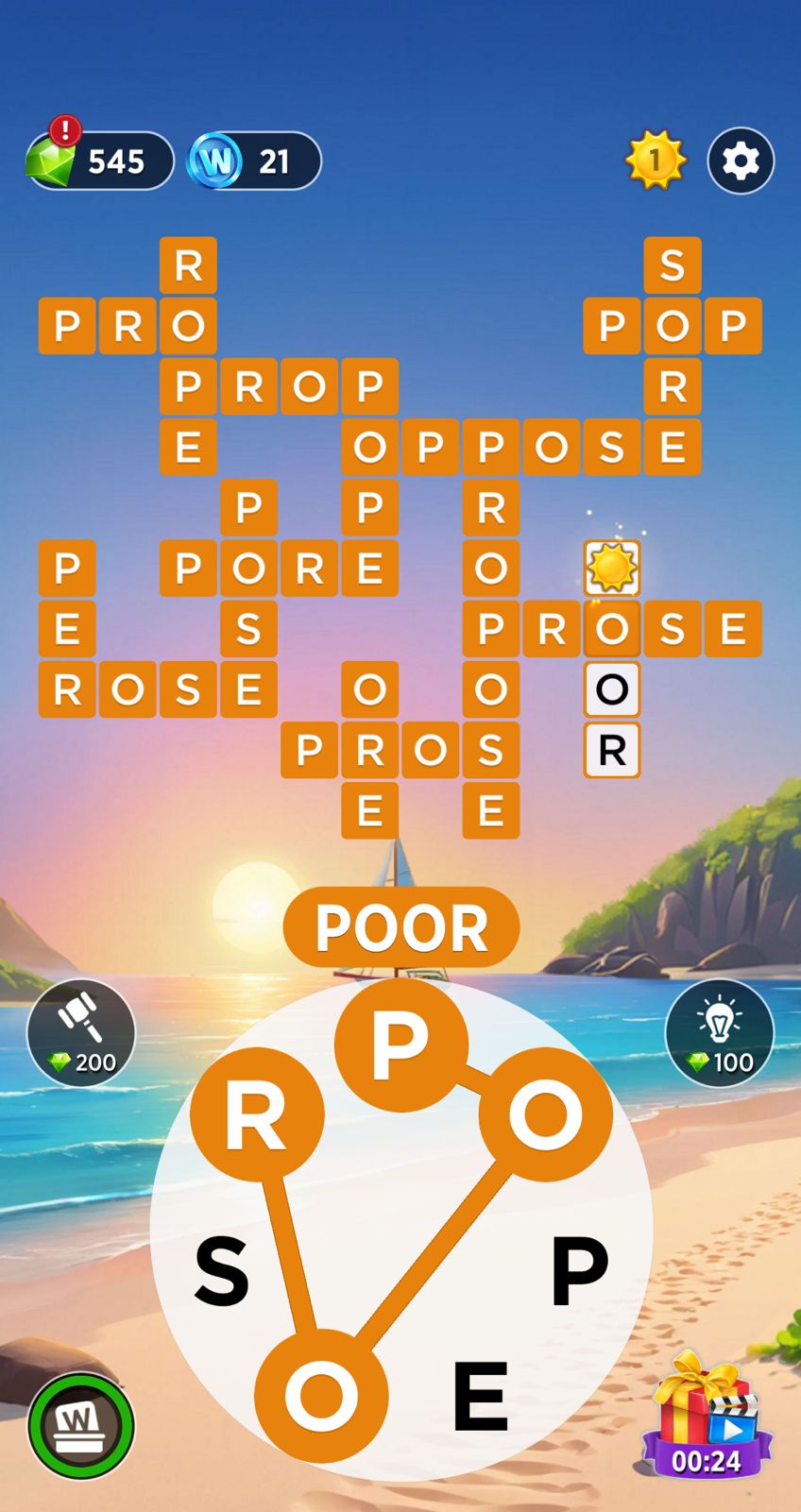 Words of Wonders (WOW) Daily Puzzle September 24 2024