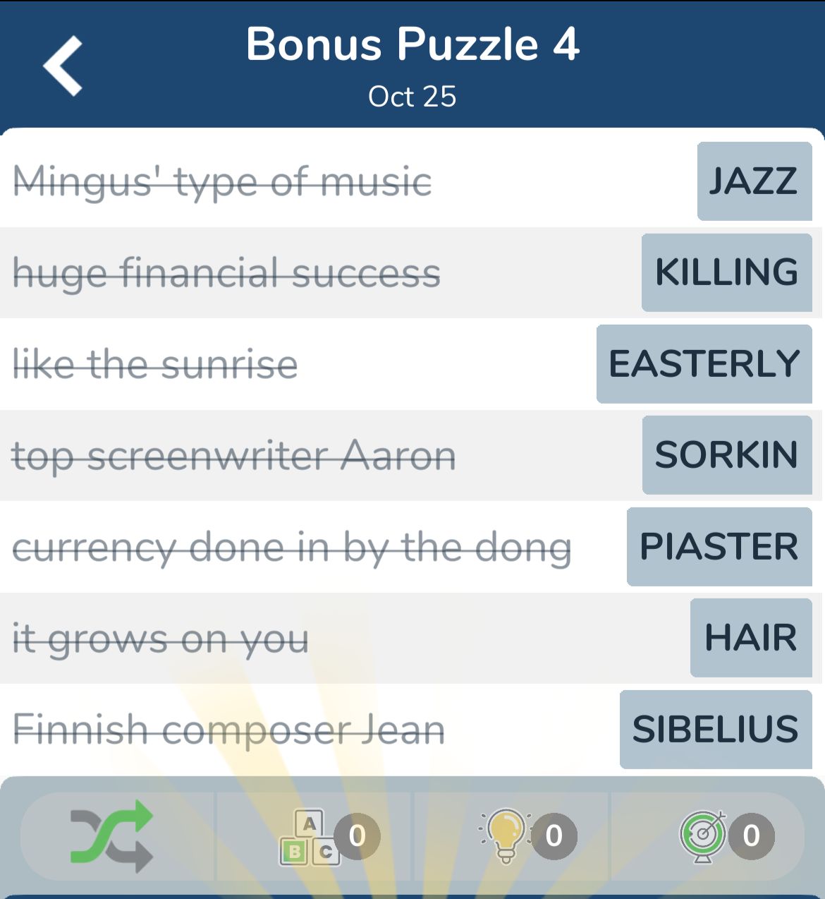 7 Little Words October 25 2024 Bonus 4 7 Little Words October 25 2024 Bonus 4