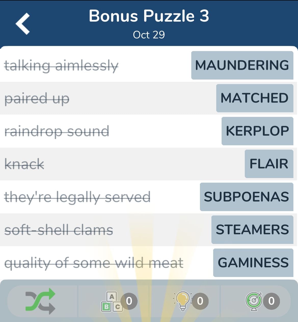 7 Little Words October 29 2024 Bonus 3 7 Little Words October 29 2024 Bonus 3