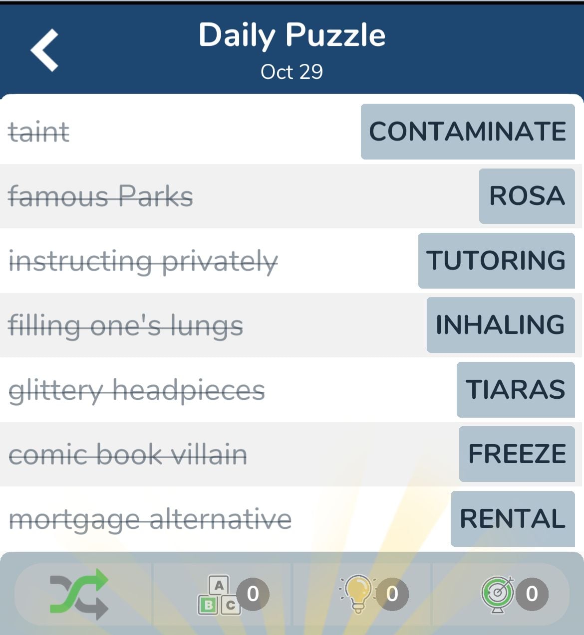 7 Little Words October 29 2024 7 Little Words October 29 2024