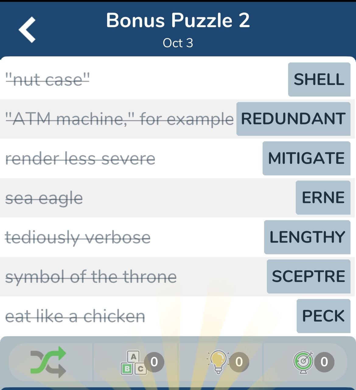 7 Little Words October 3 2024 Bonus 2