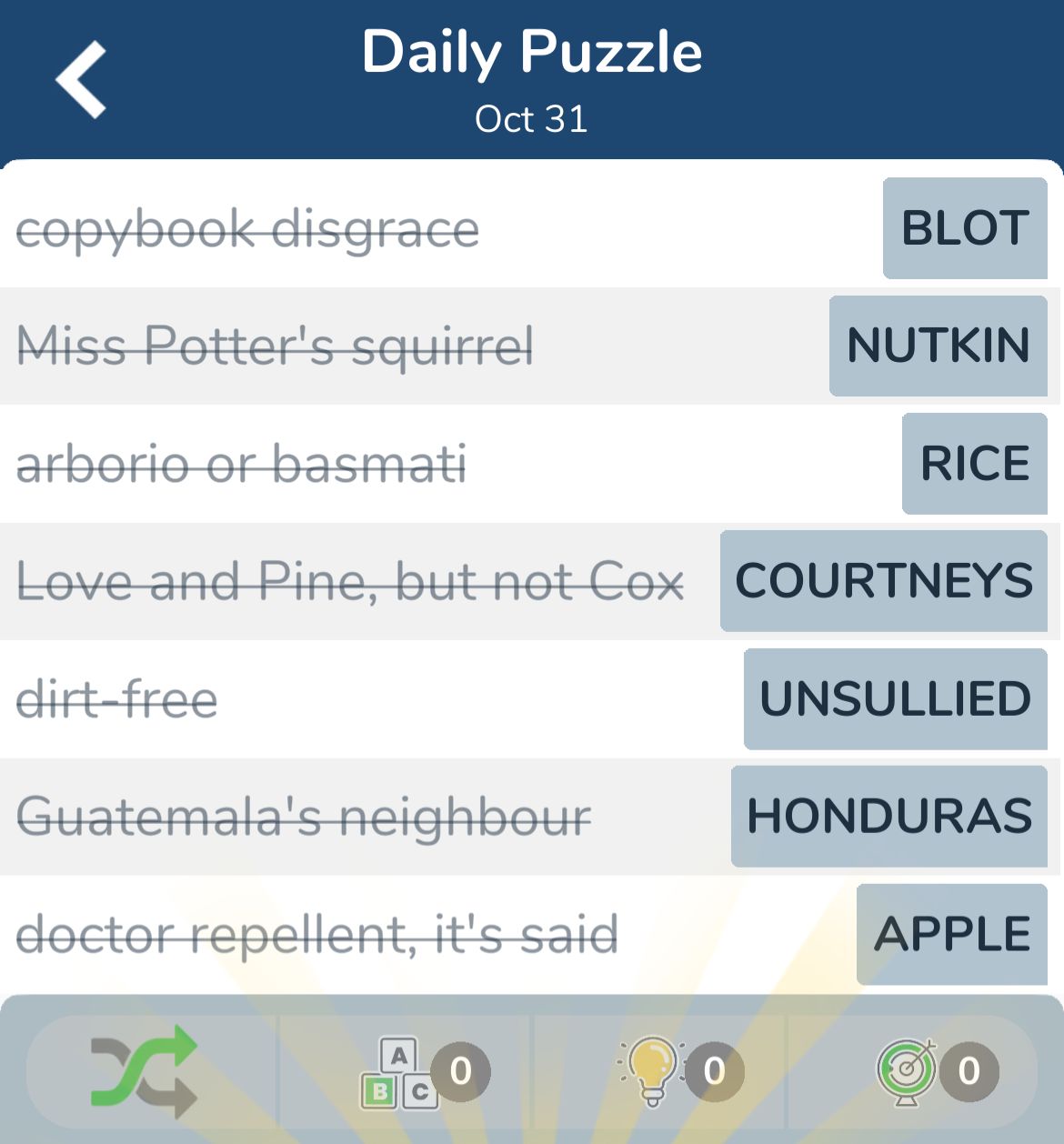 7 Little Words October 31 2024