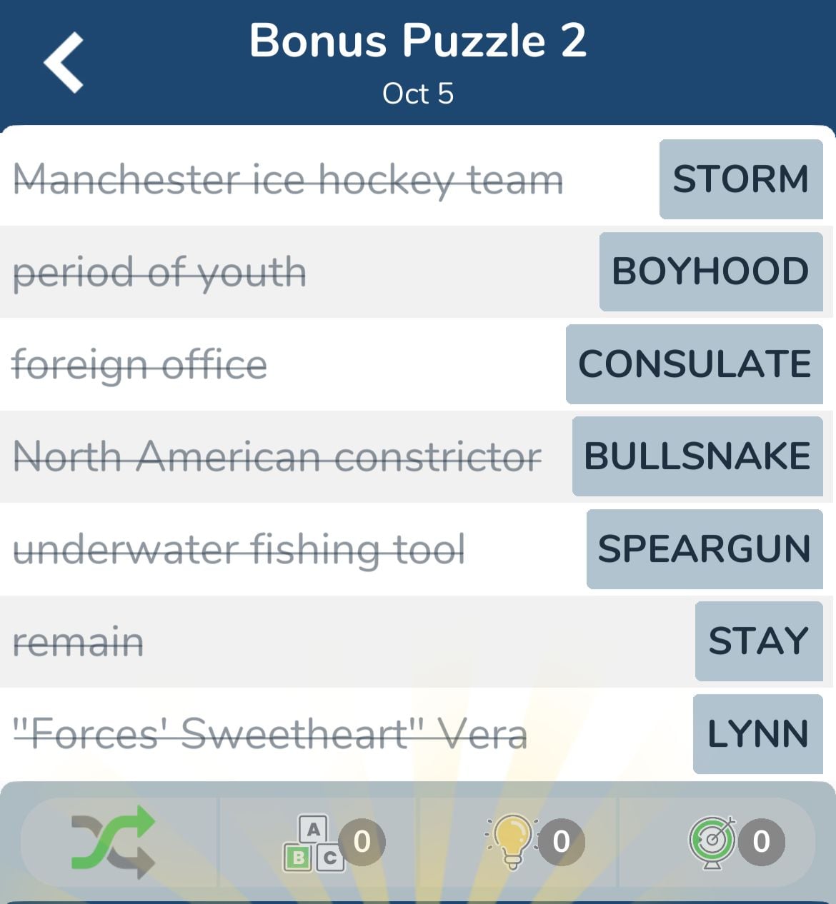 7 Little Words October 5 2024 Bonus 2