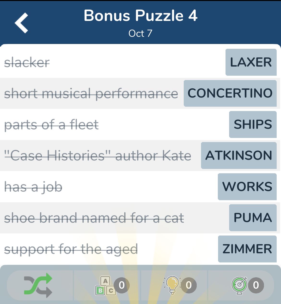 7 Little Words October 7 2024 Bonus 4