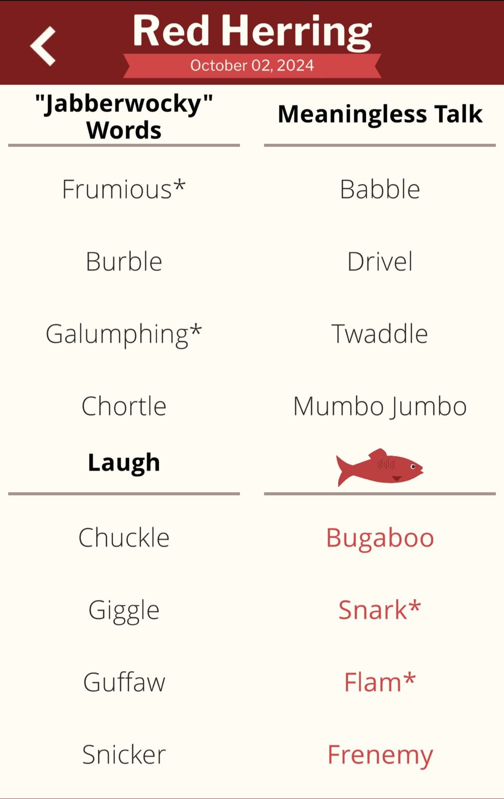 7 Little Words Red Herring October 2 2024