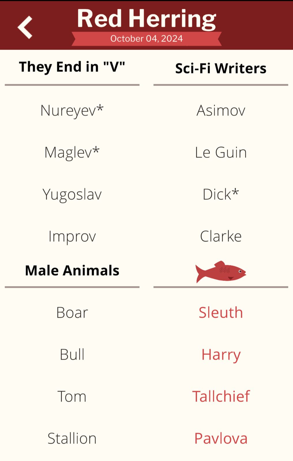 7 Little Words Red Herring October 4 2024