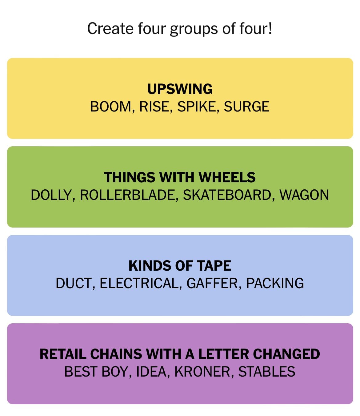 NYT Connections October 30 2024