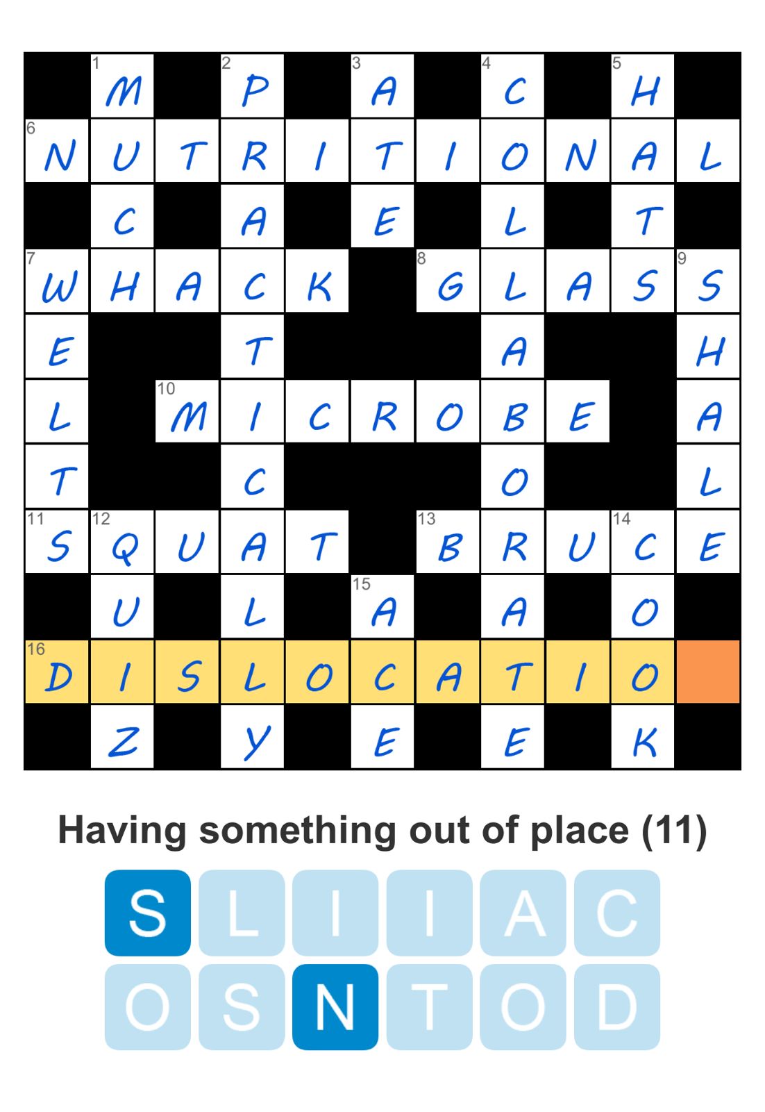 Puzzle Page Crossword October 15 2024