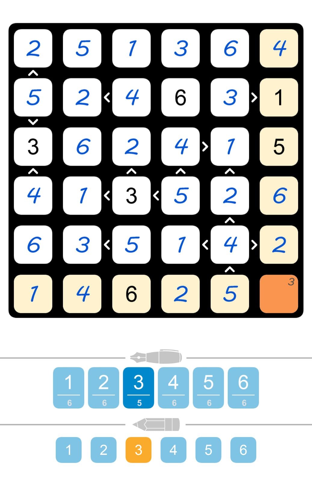 Puzzle Page Futoshiki November 1 2024