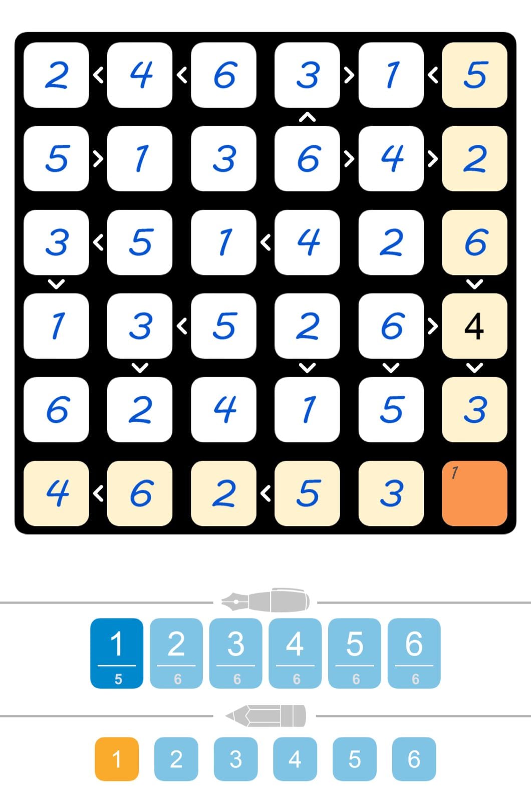 Puzzle Page Futoshiki October 11 2024