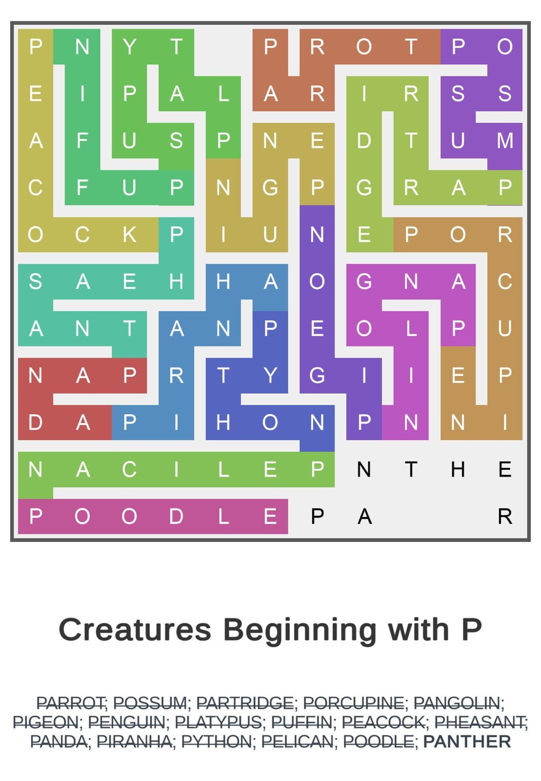 Puzzle Page Word Snake October 12 2024 Puzzle Page Word Snake October 12 2024